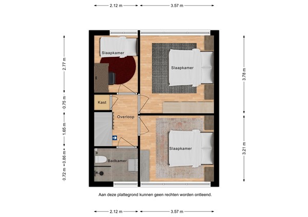 Floorplan - Oude Poorte 1, 4521 AJ Biervliet